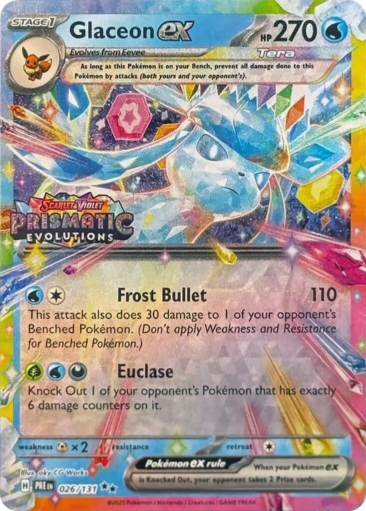 Image for Glaceon ex - 026/131 (Prismatic Evolutions Stamp) (026/131) (MCAP) - Pokemon