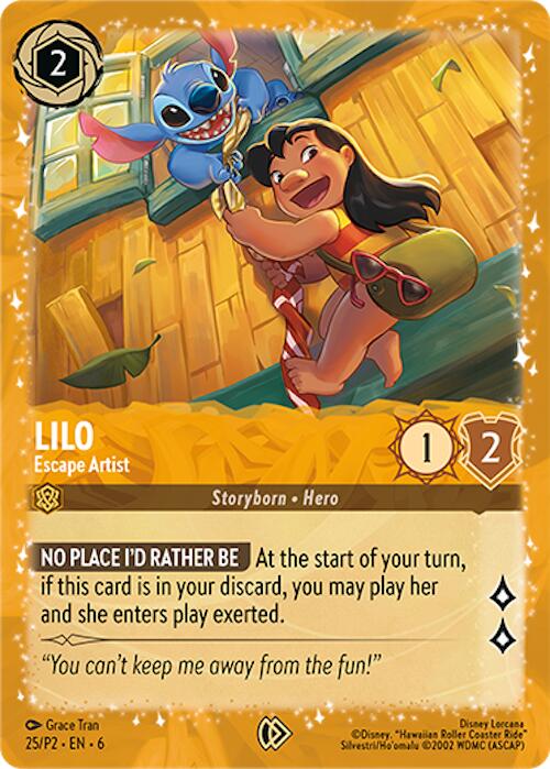 Lilo - Escape Artist - 25 - (Disney Lorcana Promo Cards) Lilo - Escape Artist - 25 - (Disney Lorcana Promo Cards)
