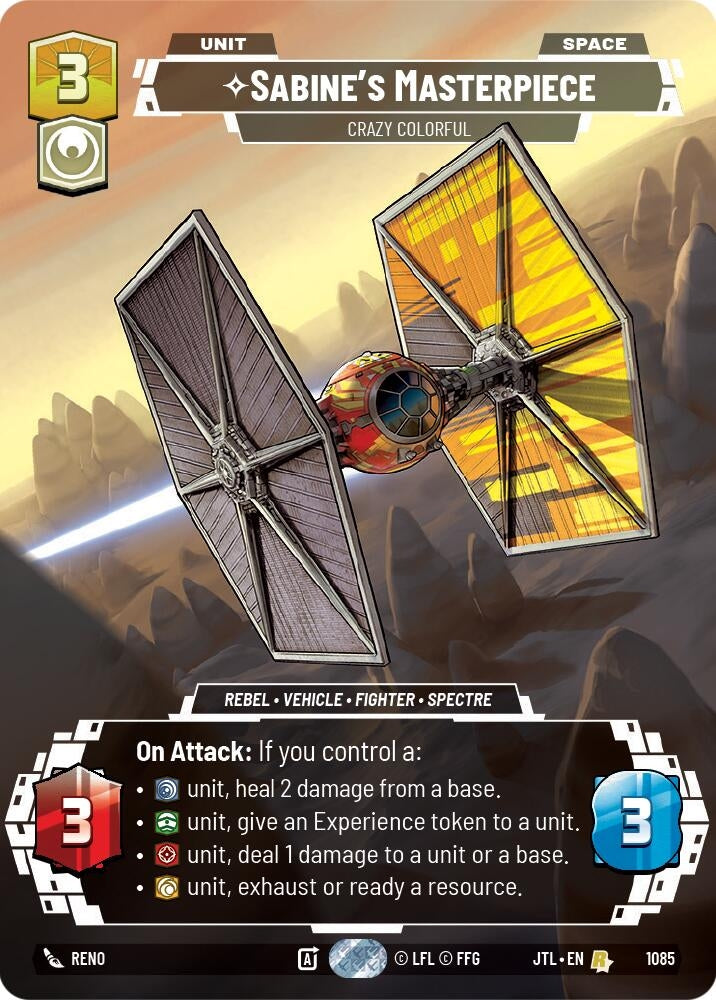 Image for Sabine's Masterpiece (1085) [Jump to Lightspeed] - Star Wars: Unlimited