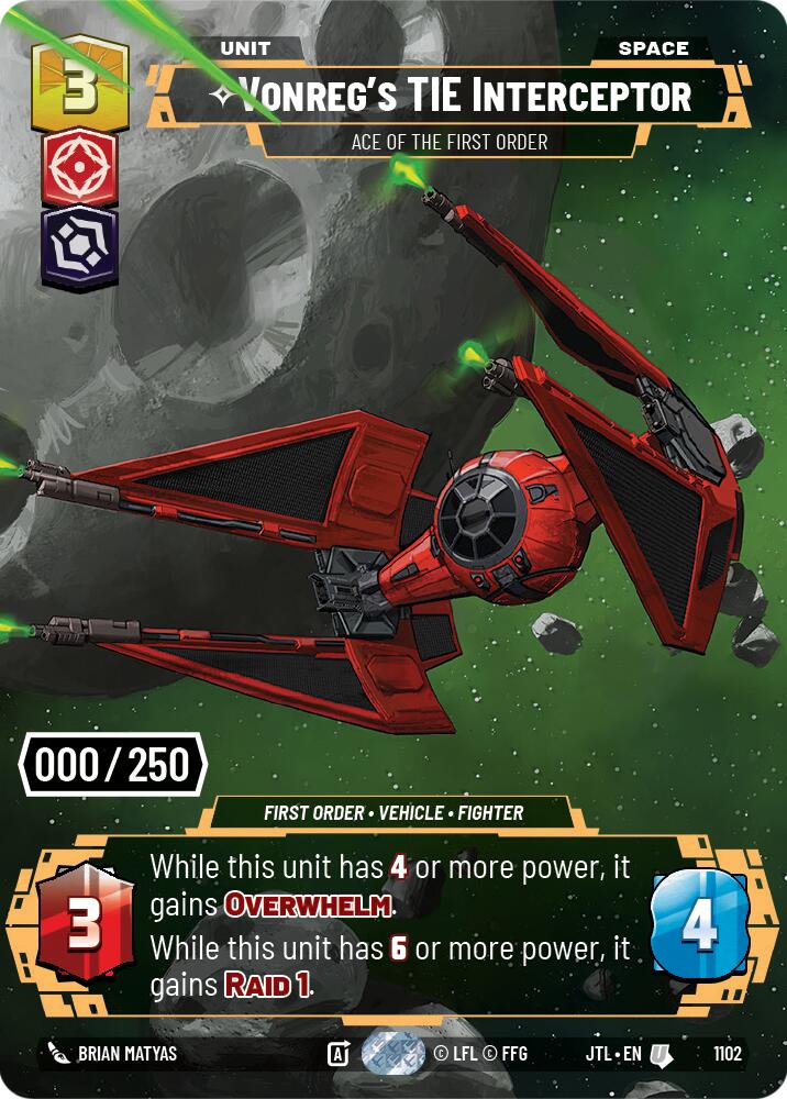 Vonreg's TIE Interceptor - Ace of the First Order (Serialized)