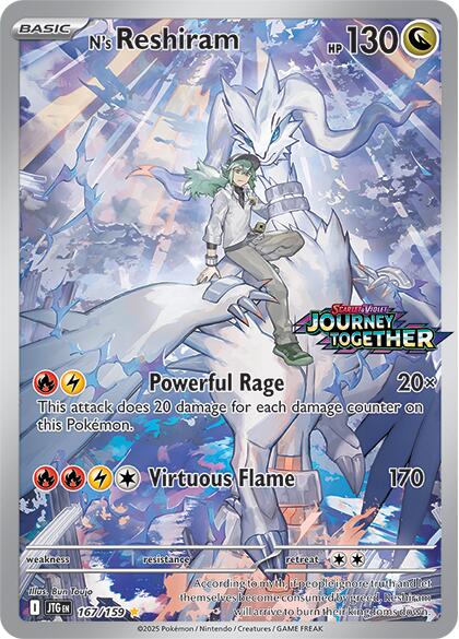 N's Reshiram - 167/159 (Journey Together Stamped) - PSA 10 - Cert