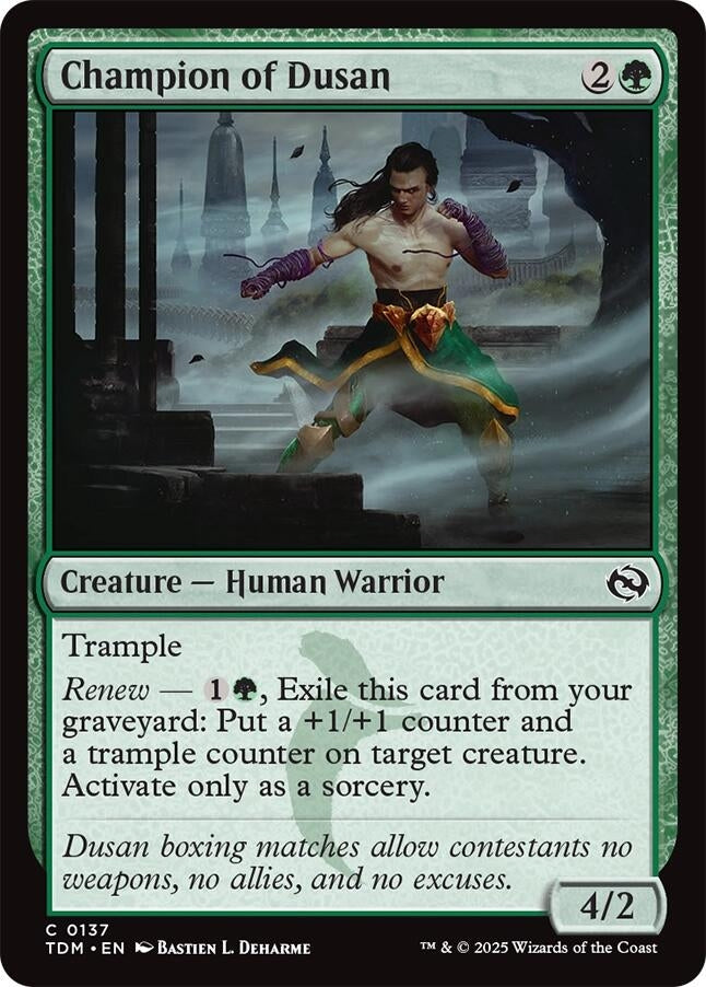 Image for Champion of Dusan (137) (TDM) - Magic: The Gathering