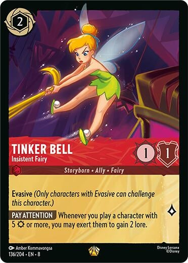 Image for Tinkerbell - Insistent Fairy (136/204) [Reign of Jafar] - Disney Lorcana