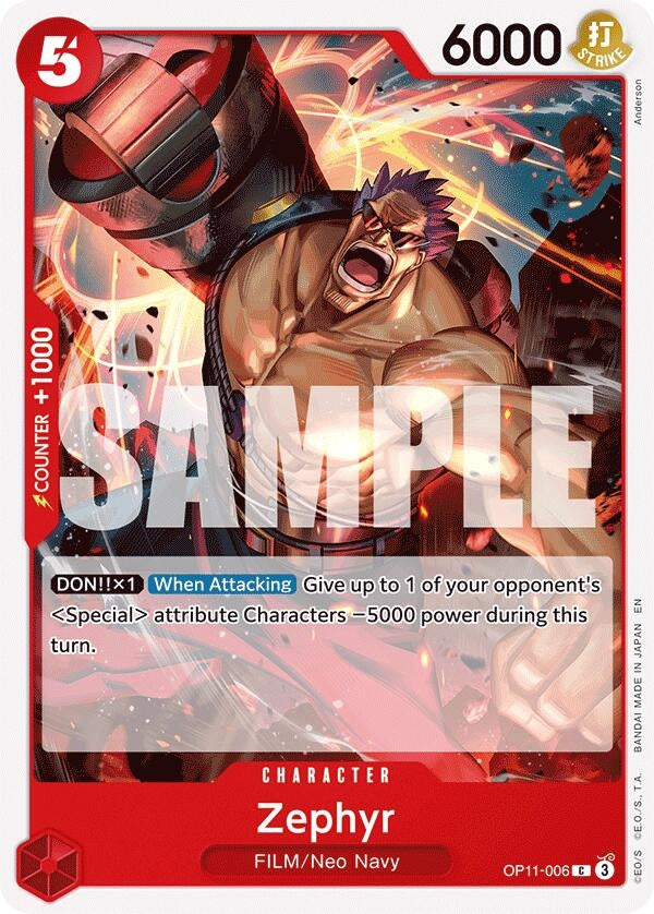 Image for Zephyr (OP11-006) (OP11) - One Piece Card Game