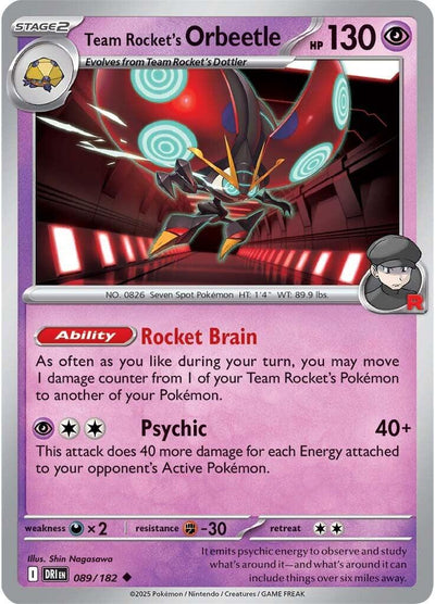 Team Rocket's Orbeetle - 089/182