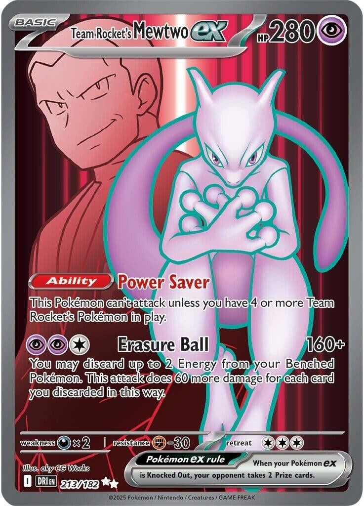 Team Rocket's Mewtwo ex (213/182) (DRI)