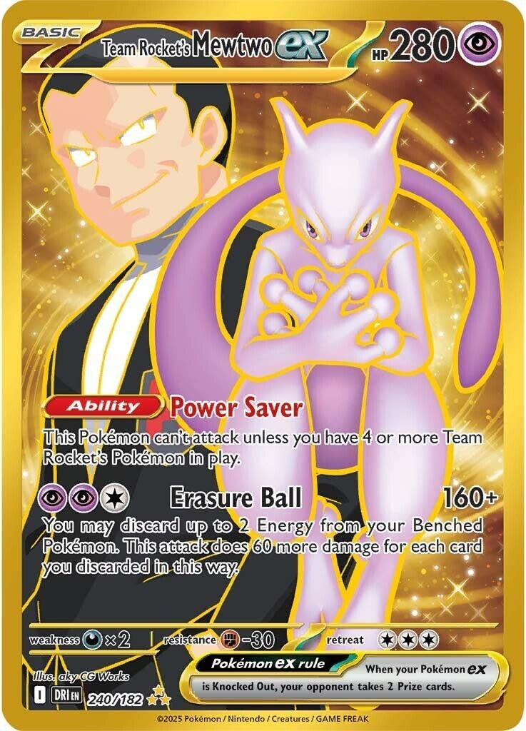 Team Rocket's Mewtwo ex (240/182) (DRI)