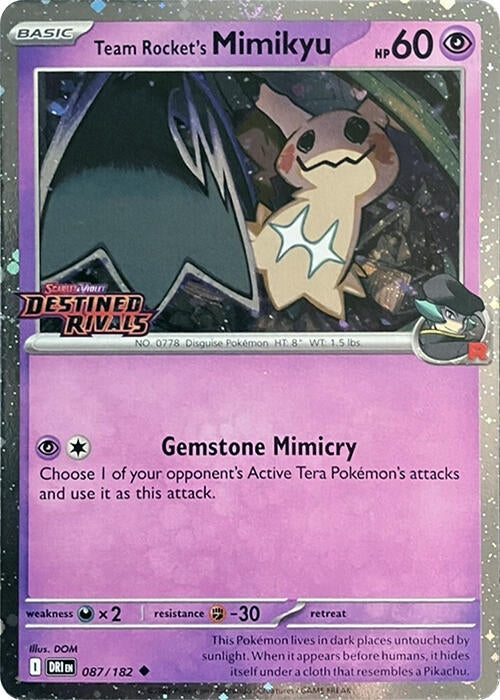 Team Rocket's Mimikyu (Prerelease) (087/182) (MCAP)