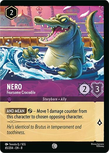 Image for Nero - Fearsome Crocodile (Foil) (65/204) [Reign of Jafar] - Disney Lorcana