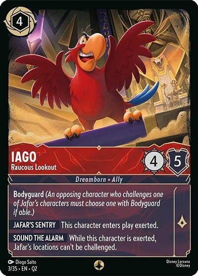 Image for Iago - Raucous Lookout (3/35) [Illumineer's Quest: Palace Heist] - Disney Lorcana