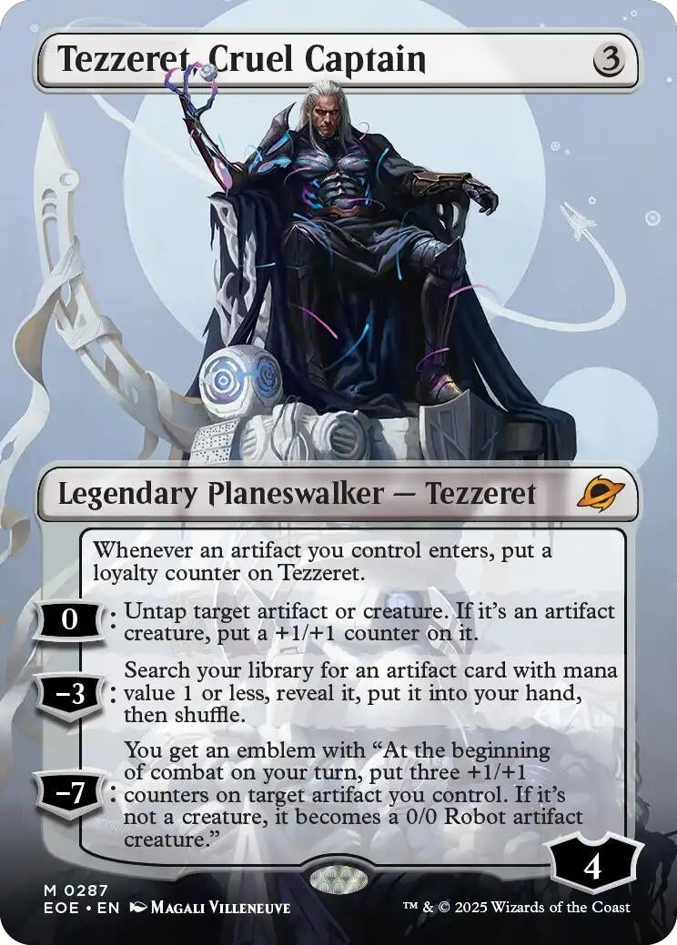 Tezzeret, Cruel Captain (Borderless) (287) (EOE)