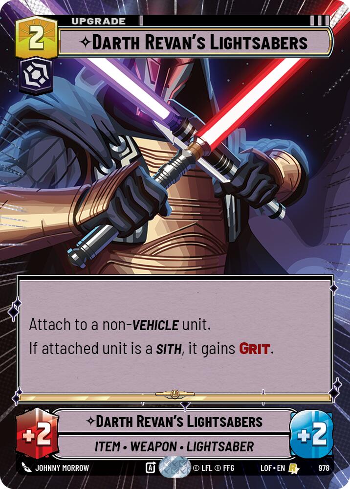 Darth Revan's Lightsabers (Hyperspace Foil)