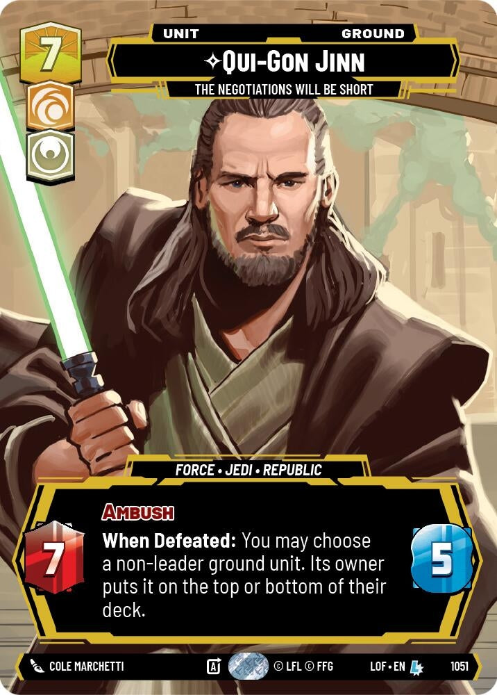 Qui-Gon Jinn - The Negotiations Will Be Short (Prestige) (1051) (LOF)