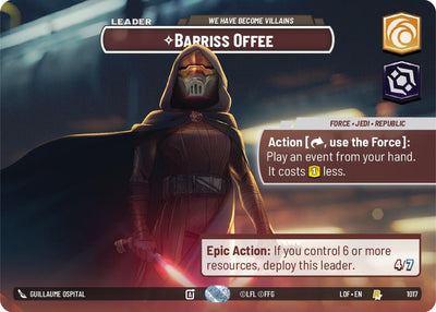 Barriss Offee - We Have Become Villains (Showcase)