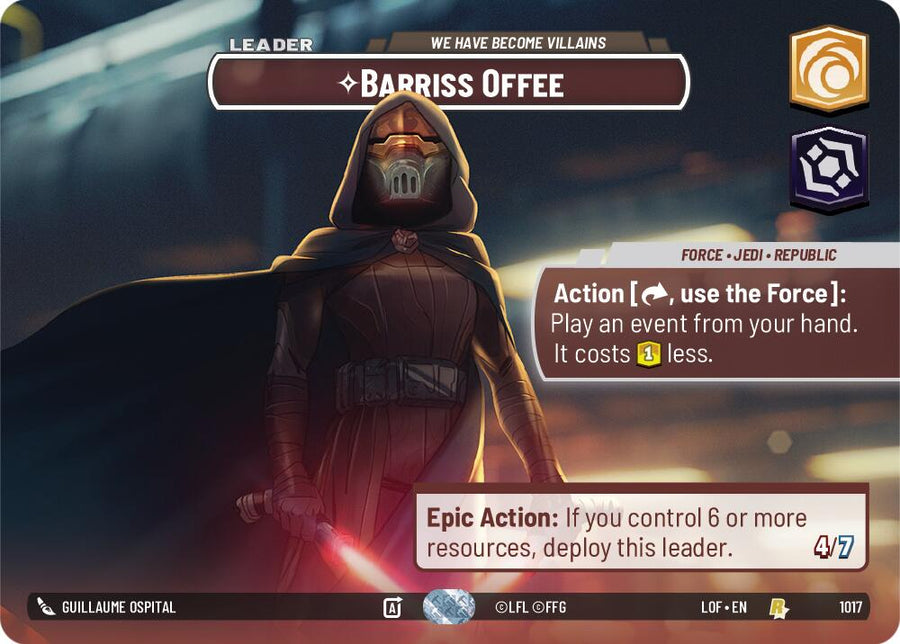 Barriss Offee - We Have Become Villains (Showcase)
