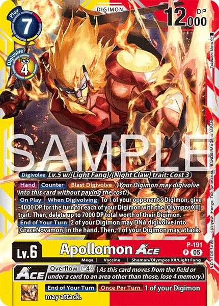 Apollomon ACE (Time Stranger Demo Deck) (P-191 P) (Digimon Demo Deck Exclusive Cards) (DEMO)