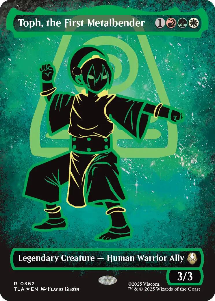 Toph, the First Metalbender (Borderless) (Neon Ink Foil)