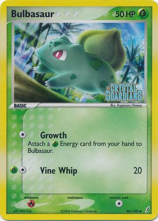 Bulbasaur (46 100) (stamped) [ex: Crystal Guardians] – Wulf Gaming