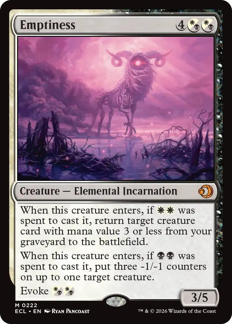 Image for Emptiness (222) (Lorwyn Eclipsed) - Magic: The Gathering