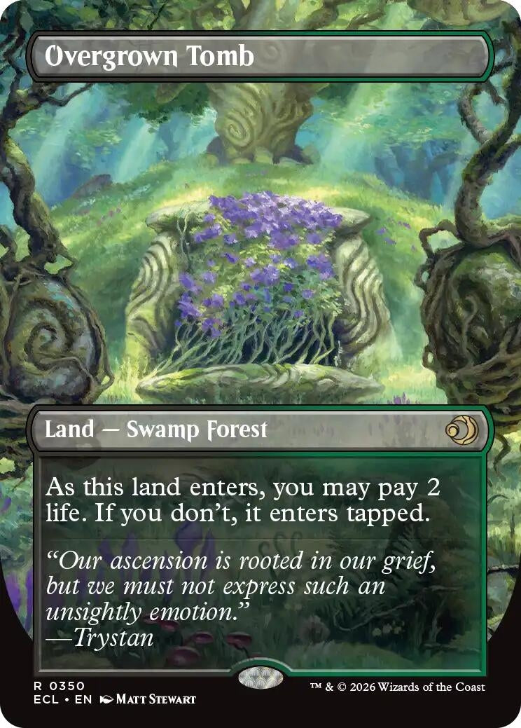 Image for Overgrown Tomb (Borderless) (350) (Lorwyn Eclipsed) - Magic: The Gathering
