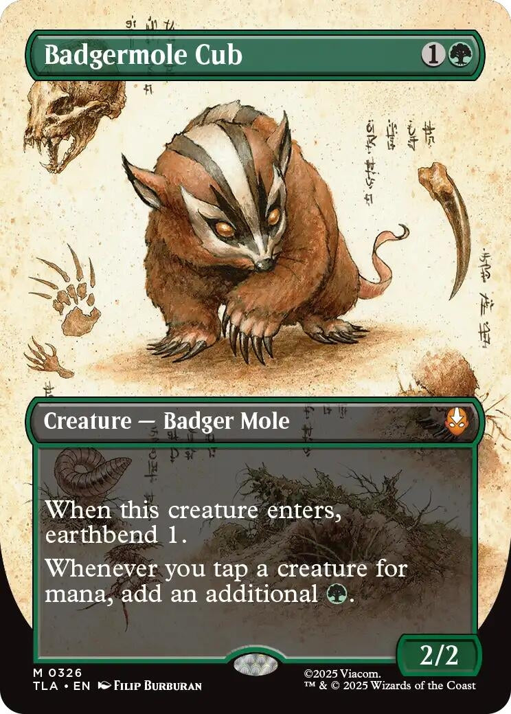 Badgermole Cub (Borderless) (326) (Avatar: The Last Airbender)
