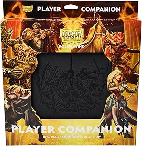 Dragon Shield Player Companion in Iron Grey, featuring a textured cover and RPG accessory design for tabletop gaming.