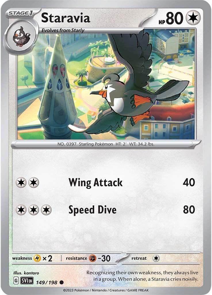 Collection of Staravia (149/198) [Scarlet & Violet: Base Set] in a gallery layout