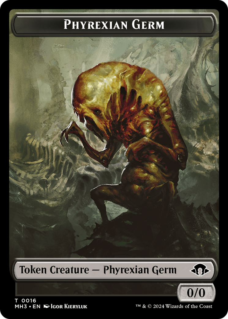 Phyrexian Germ // Treasure Double-Sided Token [Modern Horizons 3 Tokens]