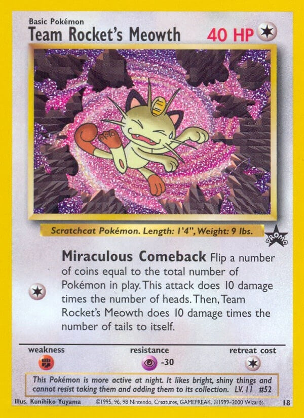 Image for Team Rocket's Meowth (18) (PR)