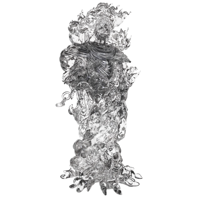 Translucent miniature of a spectral cloud figure for Dungeons & Dragons, showcasing swirling, ethereal details.