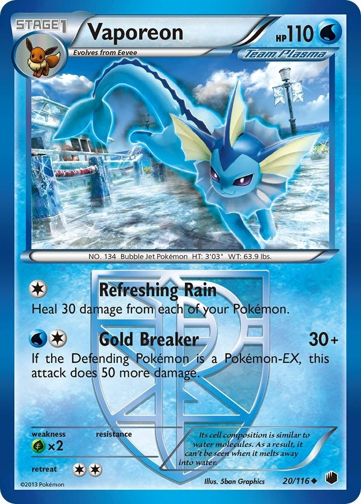 Image for Vaporeon (Team Plasma) (20) (PLF)