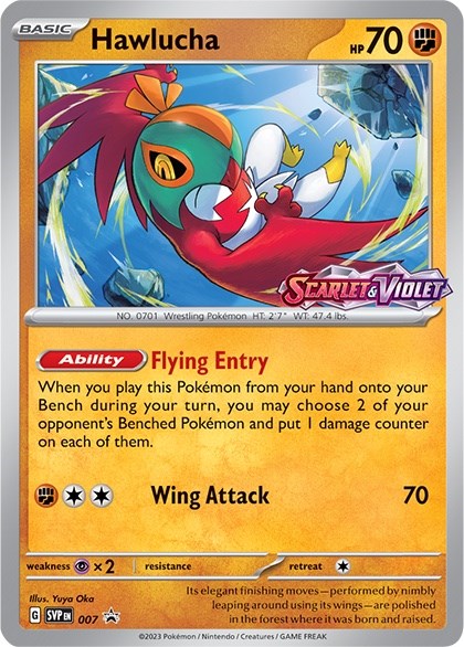 Collection of Hawlucha (007) [Scarlet & Violet: Black Star Promos] in a gallery layout