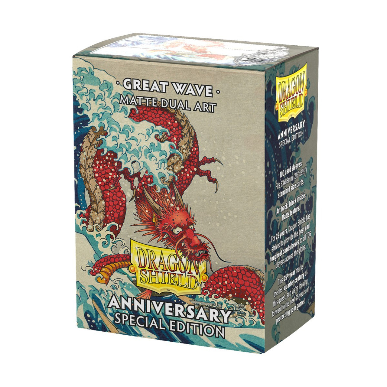 Collection of Dragon Shield: Great Wave 25th Anniversary Special Edition - Matte Dual Art Card Sleeves (100ct) in a gallery layout