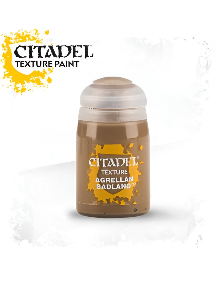 Citadel Technical Agrellan Earth paint bottle, 24ml, designed for creating textured surfaces on miniatures.