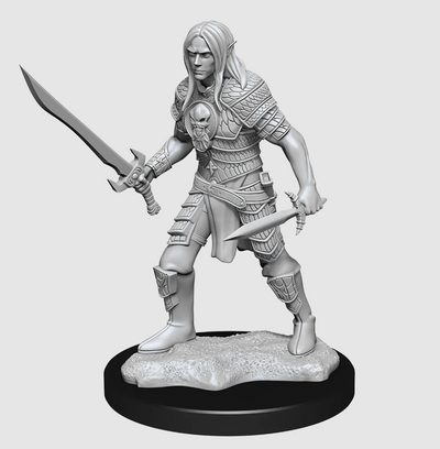Pathfinder Deep Cuts Unpainted Miniatures: W01 Elf Male Fighter
