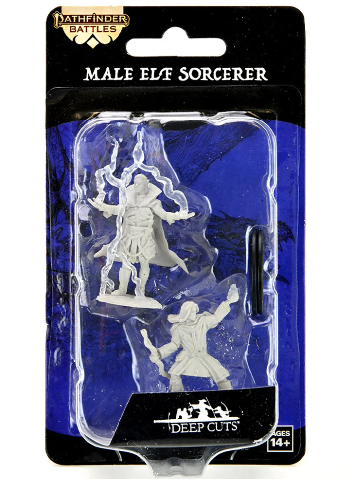 Pathfinder Deep Cuts Unpainted Miniatures: W01 Elf Male Sorcerer