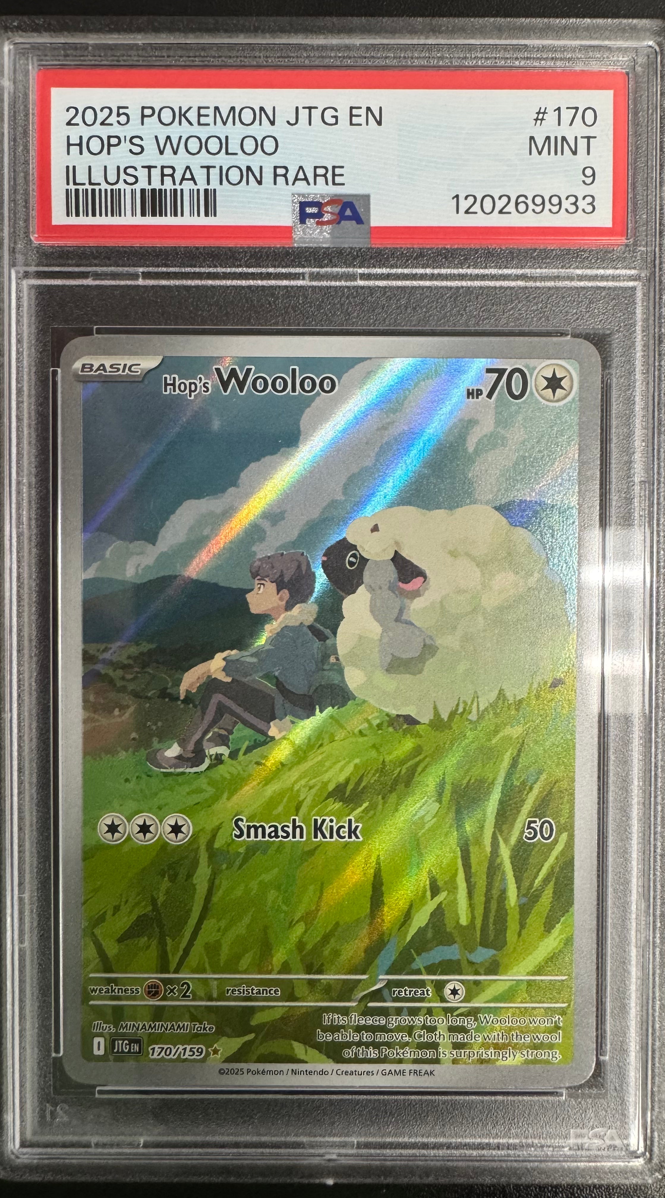 Hop's Wooloo 2025 Pokemon Journey Together Illustration Rare PSA 9