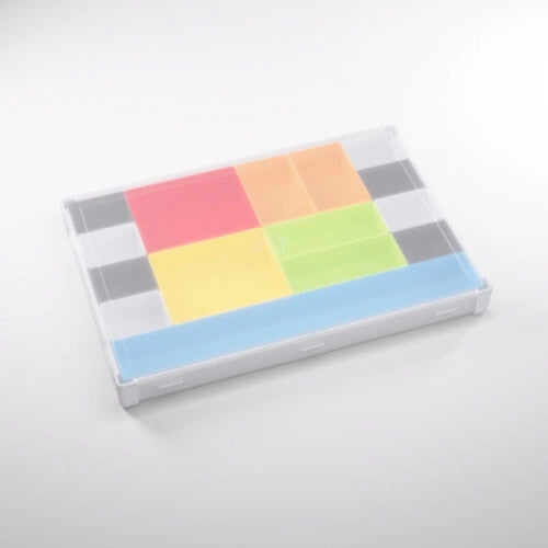 Gamegenic Token Silo XL Convertible in white and multicolor, featuring multiple compartments for organizing game tokens.
