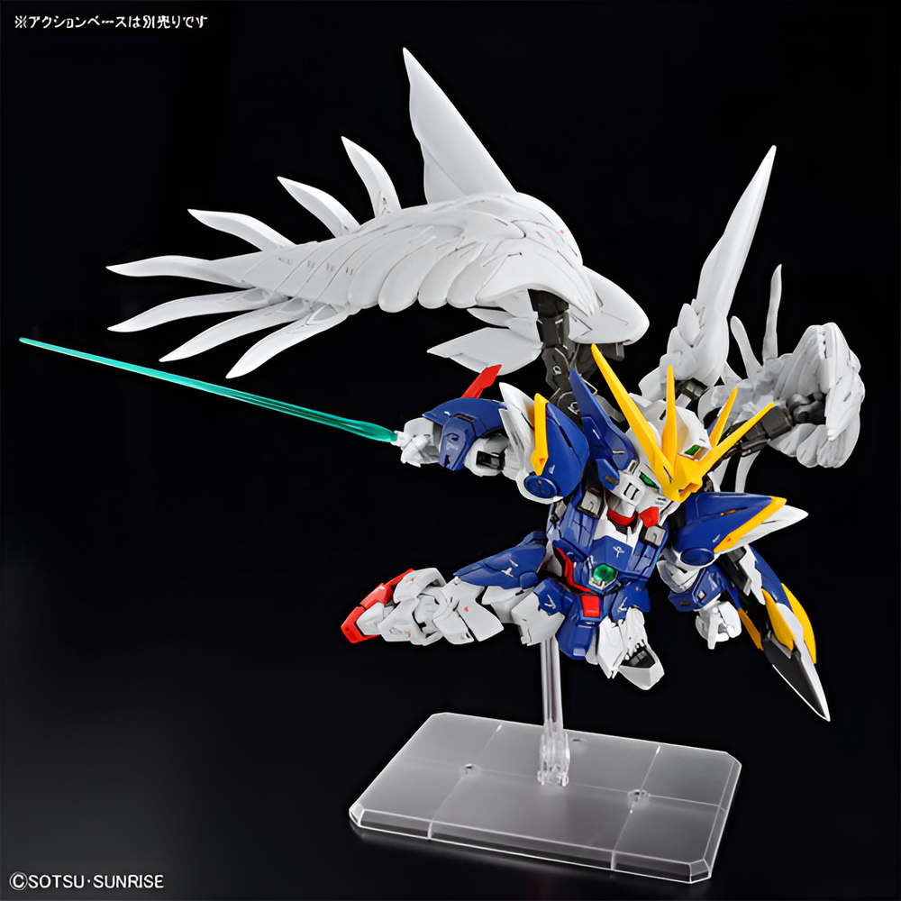 Gundam model kit of MGSD Mobile Suit Gundam Wing from Endless Waltz, featuring dynamic pose and detailed design.