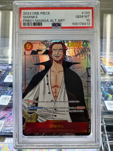 SHANKS MANGA ALTERNATE ART 2024 ONE PIECE PRB01-PREMIUM BOOSTER -ONE P SHANKS MANGA ALTERNATE ART 2024 ONE PIECE PRB01-PREMIUM BOOSTER -ONE P
