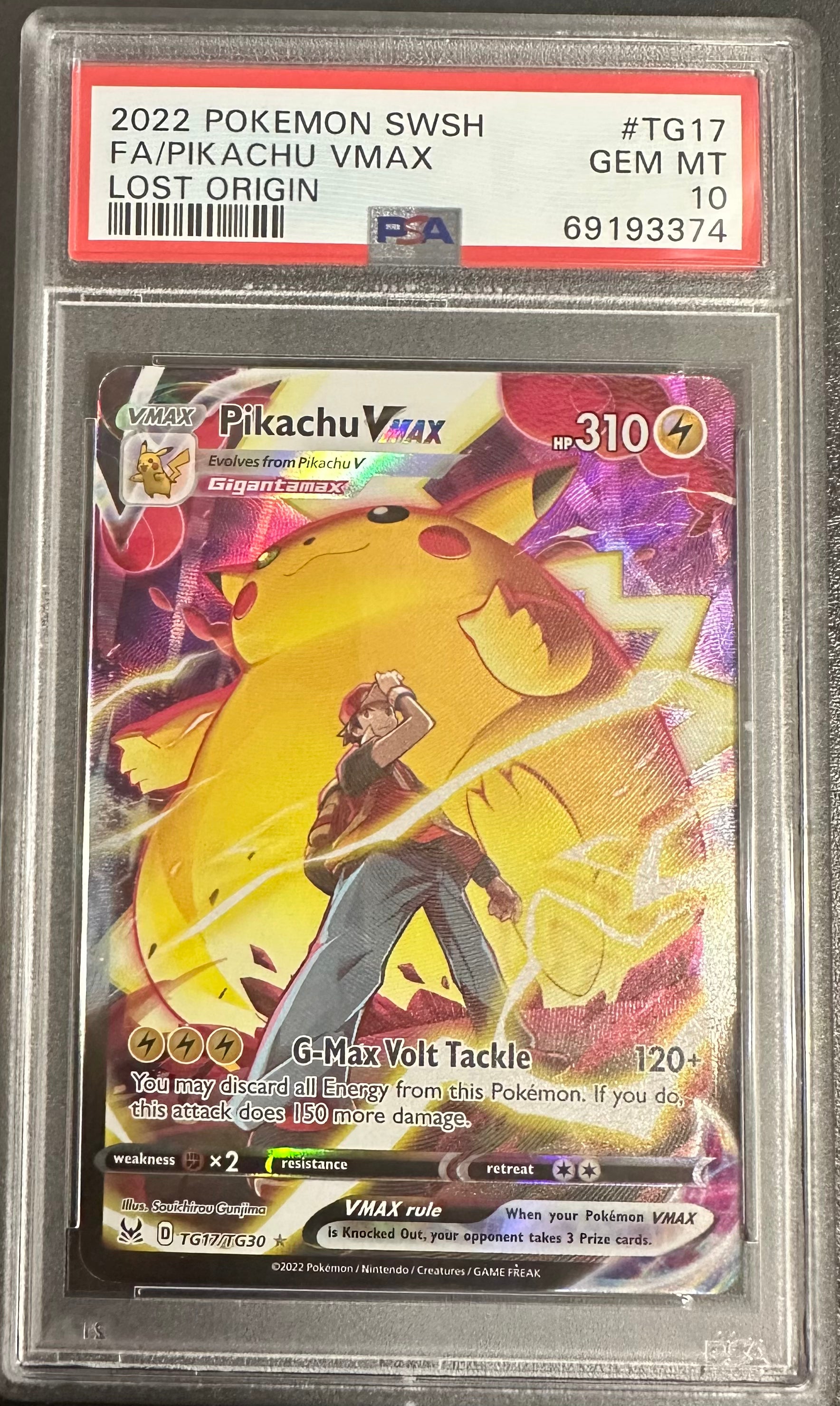 2022 Pokemon SWSH - FA/PIKACHU VMAX PSA 10