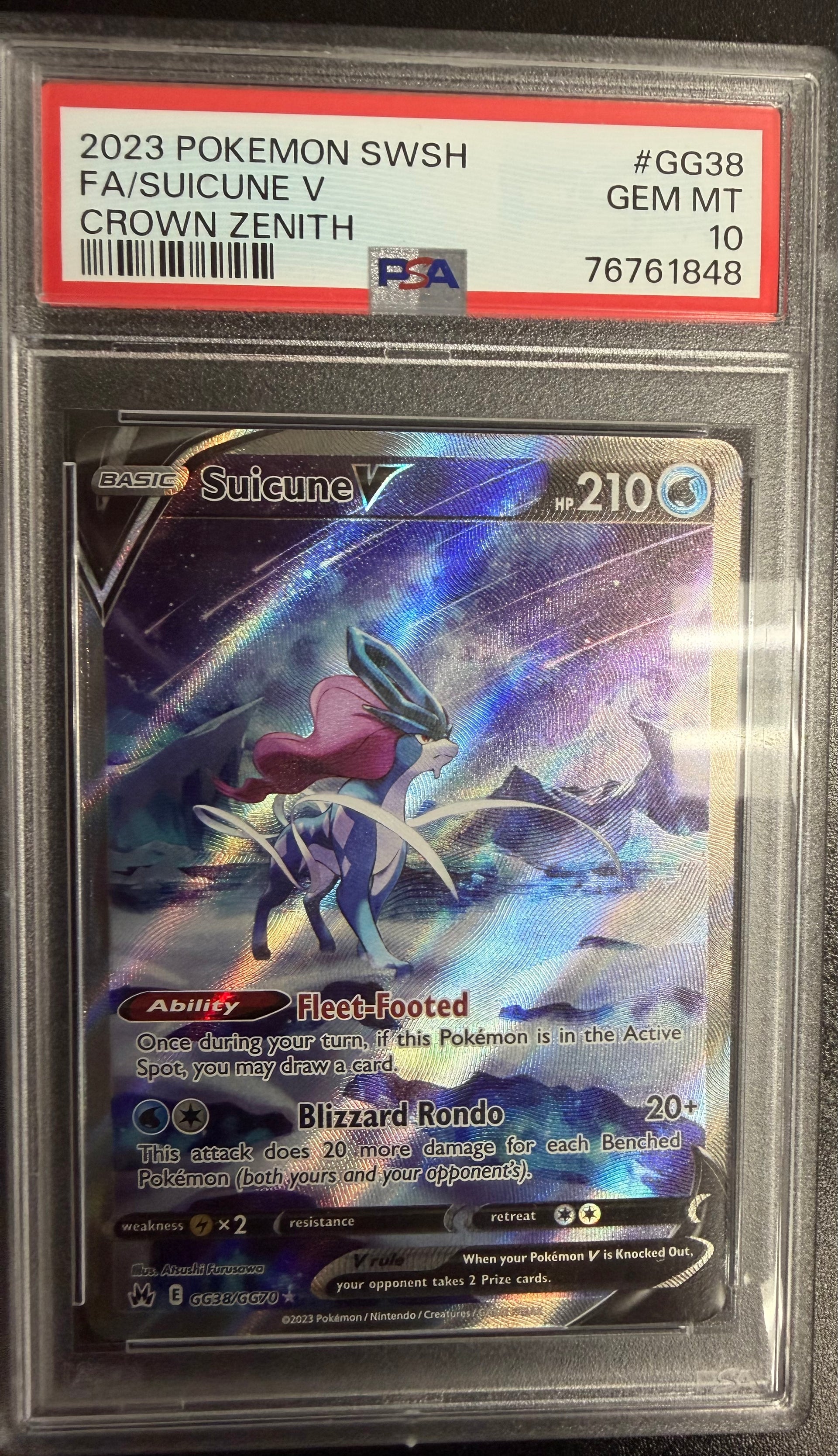swecon pokemon card 2023 SWSH FA/Suicune V Crown Zenith Style:CGC Display Mira If both are heads How “outside the game”