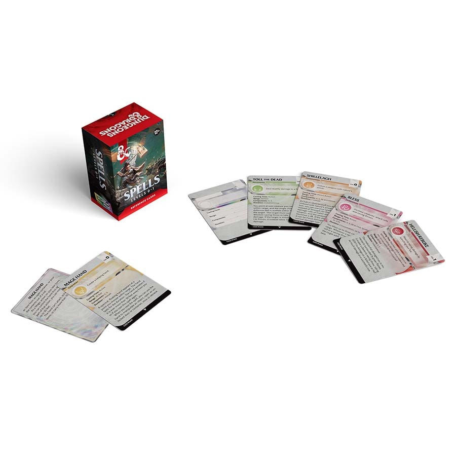 Dungeons & Dragons 5e: Reference Cards - Spells 1 (Levels 0-1)