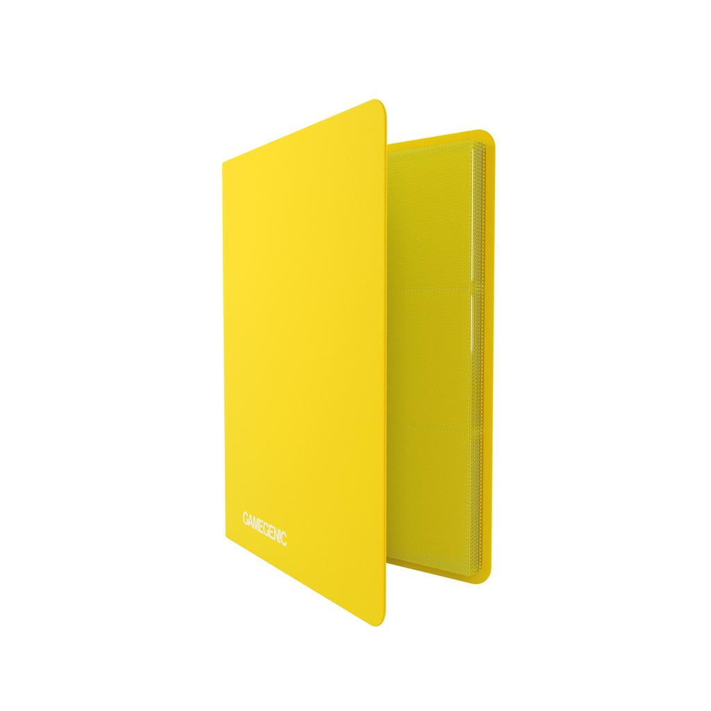 Gamegenic Casual 18-Pocket Album in yellow, designed for storing and protecting trading cards with a sleek, modern look.