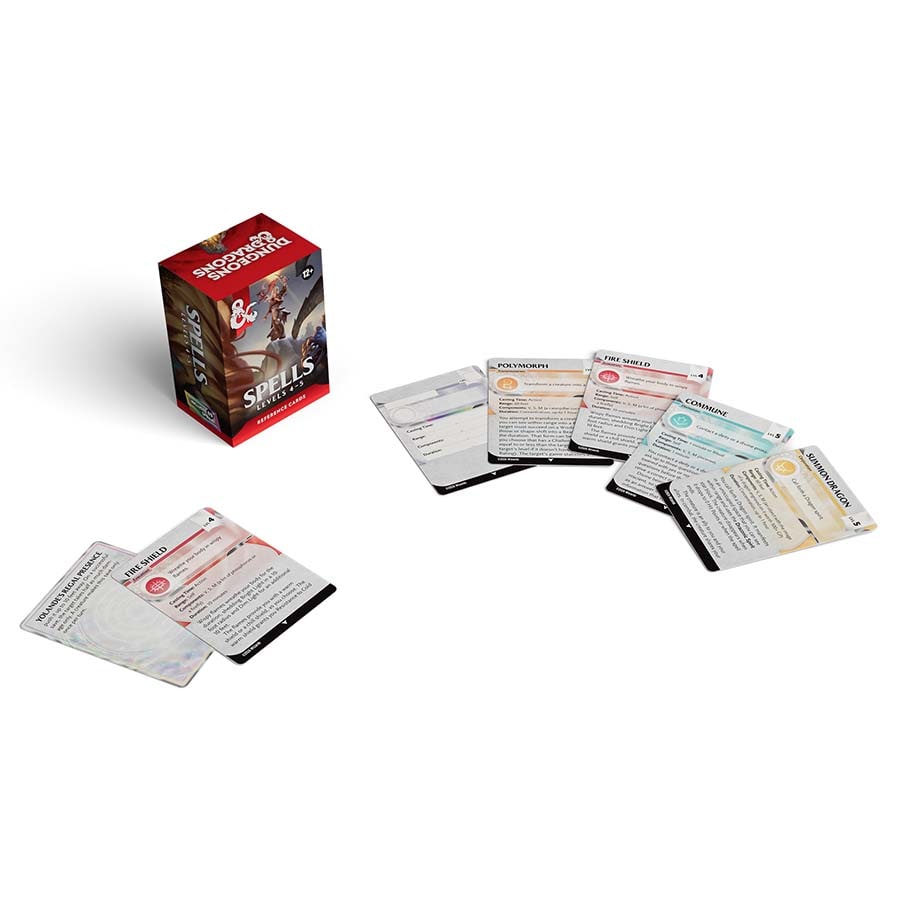Dungeons & Dragons 5e: Reference Cards - Spells 3 (Levels 4-5)