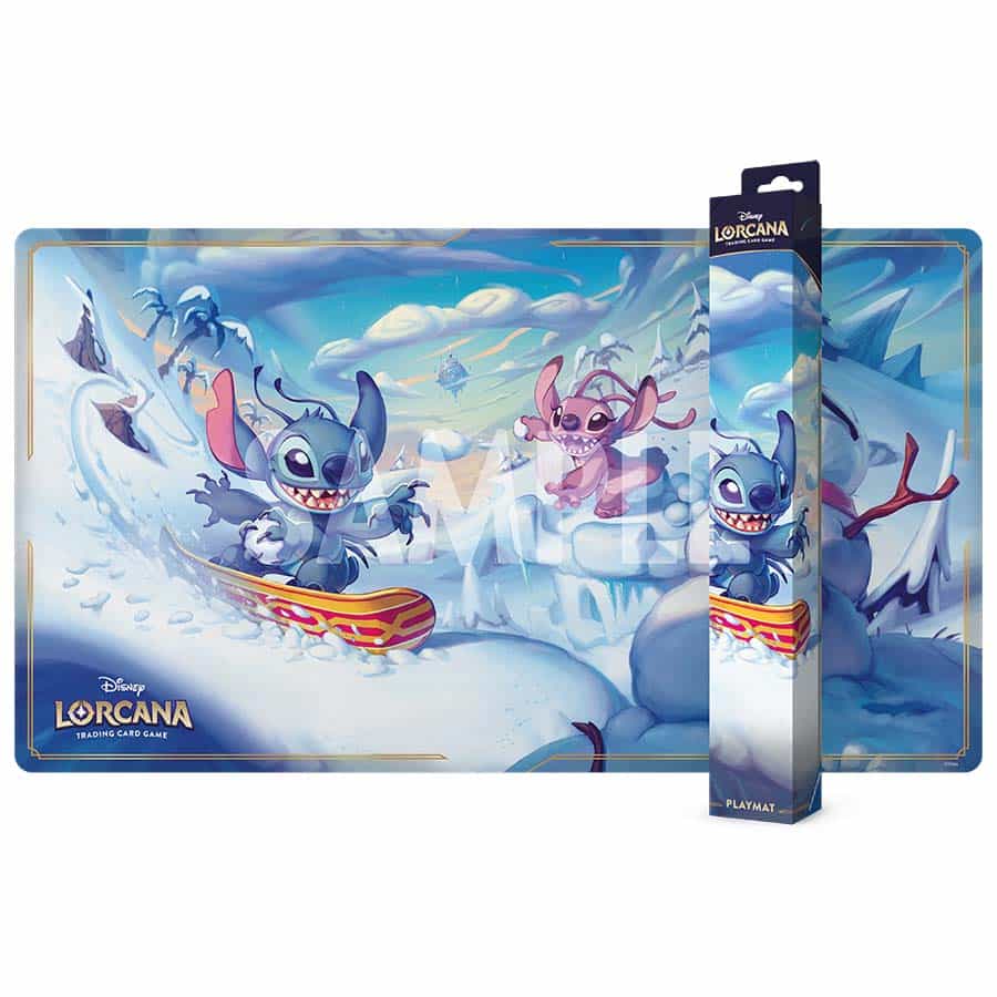 Playmat: Disney Lorcana Hyperia City - Snowboarding Stitch