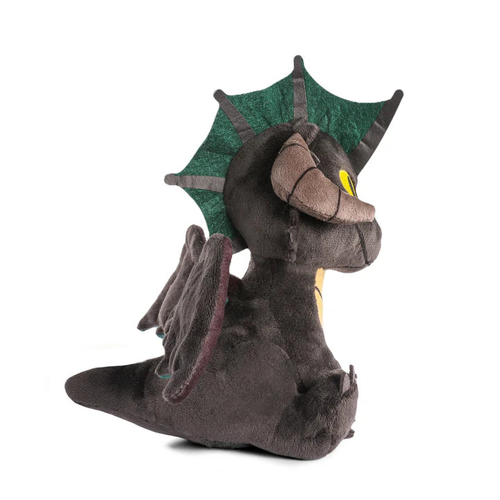 Black Dragon Phunny Plush from Dungeons & Dragons by Kidrobot, featuring soft textures and detailed wing design.