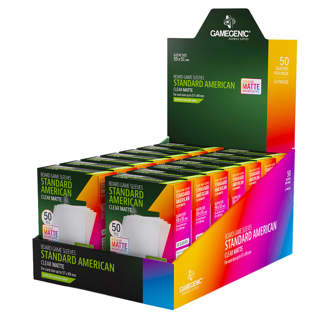 Board Game Sleeves: Standard American - Clear Matte