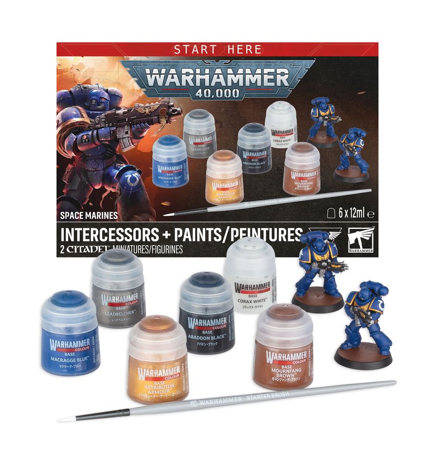 Warhammer 40K: Space Marines - Intercessors + Paints