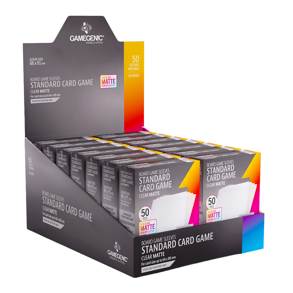 Board Game Sleeves: Standard Card Game - Clear Matte